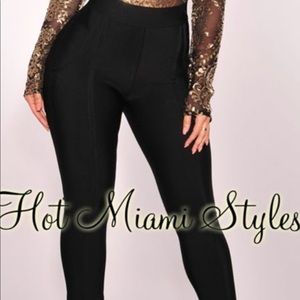 Black Slim Bandage Pants